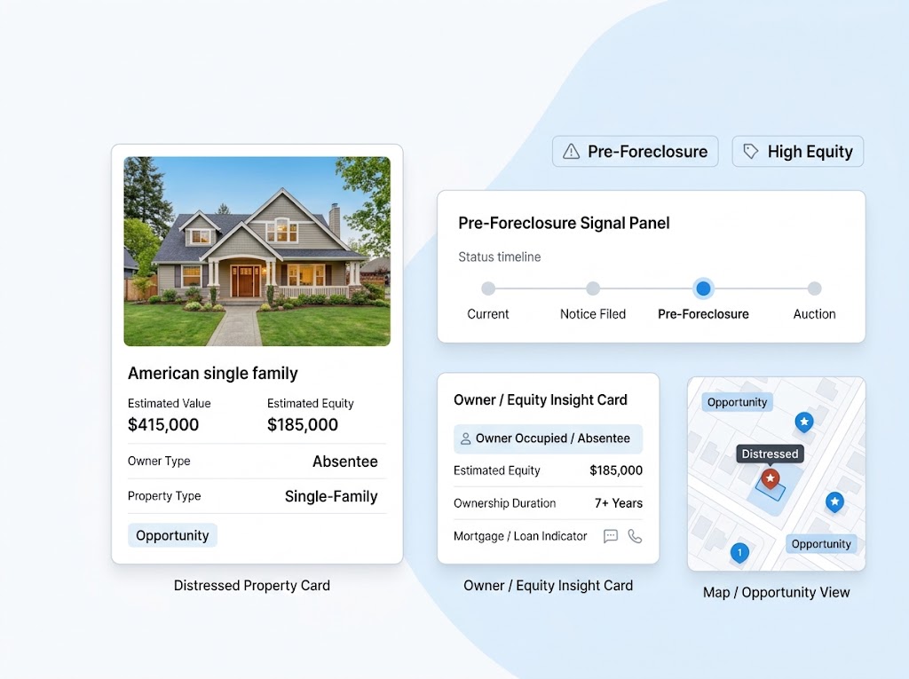 Pre-foreclosure lead list preview